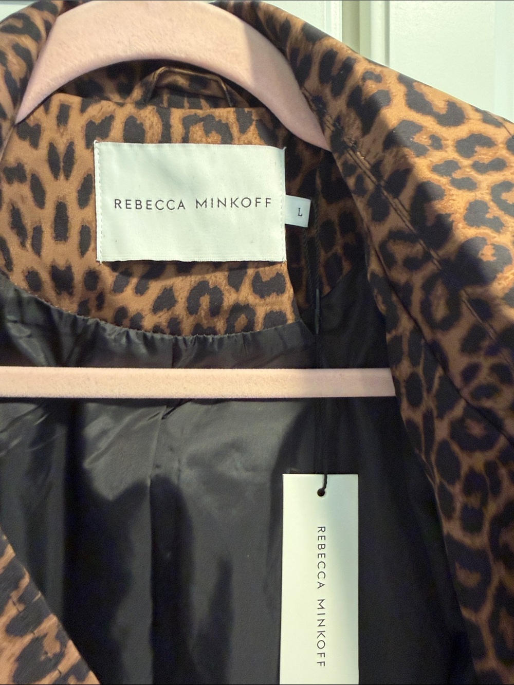 Rebecca Minkoff Leopard Print Trench Coat - Brown and Black - Picture 15 of 15